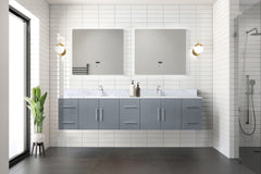 Dark Grey Double Bath Vanity 84 in. W x 22 in. D