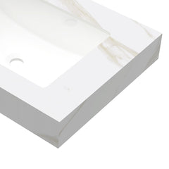 30" Calacatta Gold Sintered Stone Countertop and Undermount Ceramic Basin, NO Cabinet, NO Faucet and Drain, Suitable for Vanity FRIGGA, TILLEY,  YOLAN, etc.