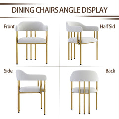 Dining Chair Set Of 2  2505-1 Beige Golden finish