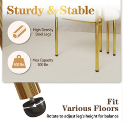 Dining Chair Set Of 2  2505-1 Beige Golden finish