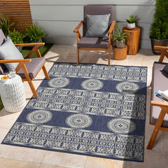 Sunshine GC_HAR2022 Blue 2 ft. 7 in. x 7 ft. 3 in. Indoor/Outdoor Area Rug