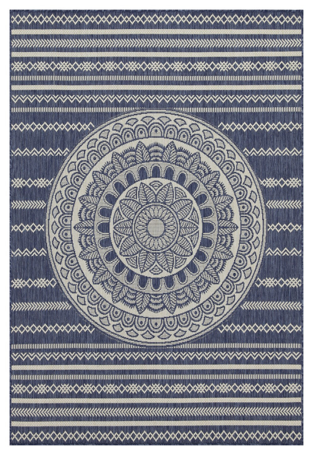 Sunshine GC_HAR2016 Blue 2 ft. 7 in. x 7 ft. 3 in. Indoor/Outdoor Area Rug
