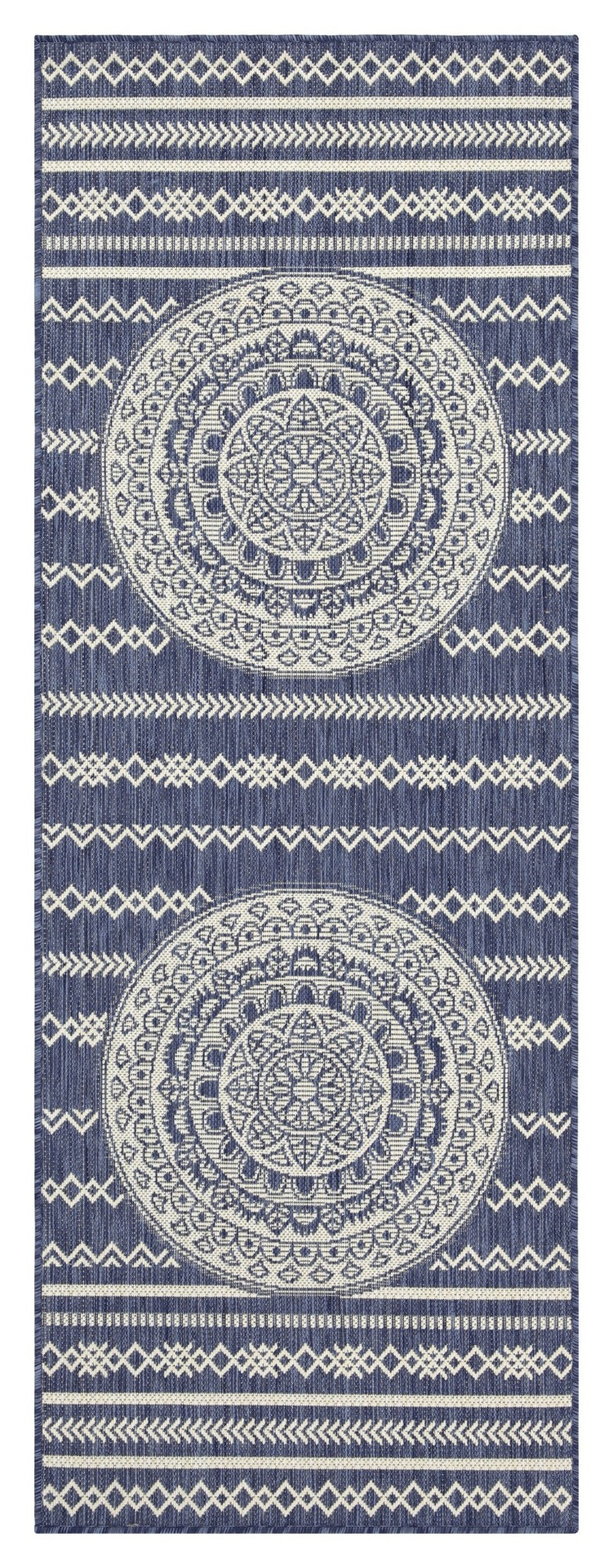 Sunshine GC_HAR2016 Blue 2 ft. 7 in. x 7 ft. 3 in. Indoor/Outdoor Area Rug