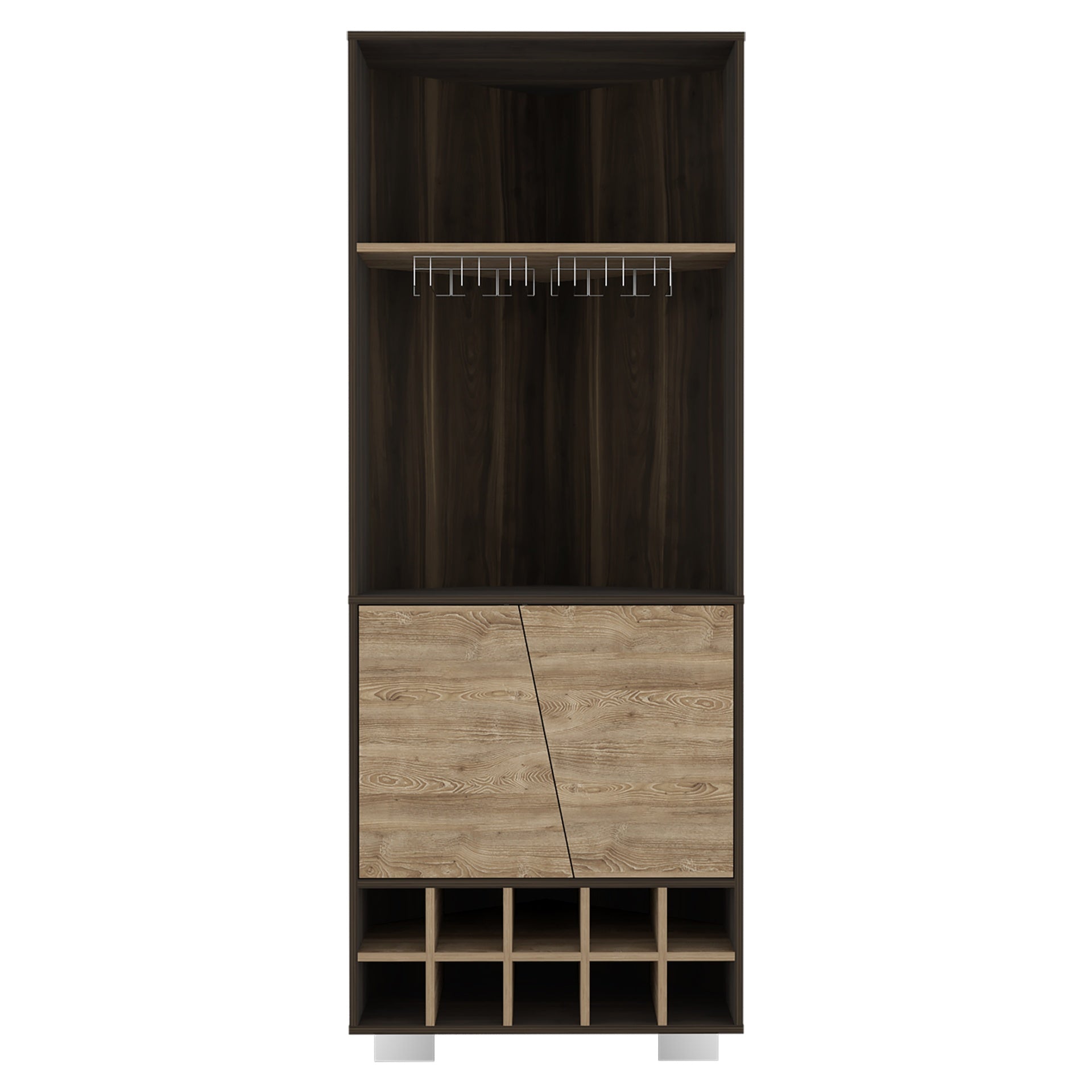 Corner Bar Cabinet Albarr, Living Room, Dark Oak / Pine