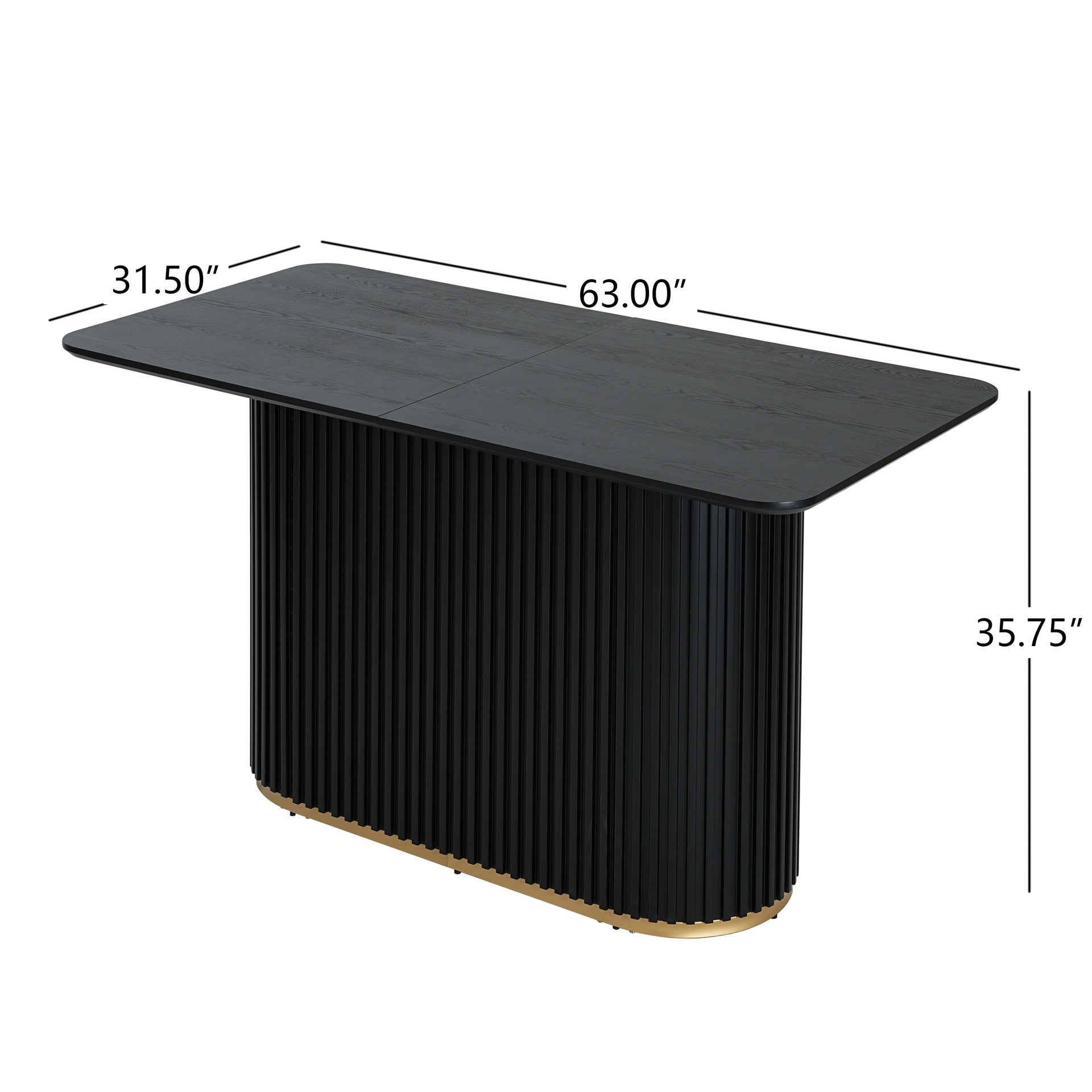63.00"L Counter Table -Black