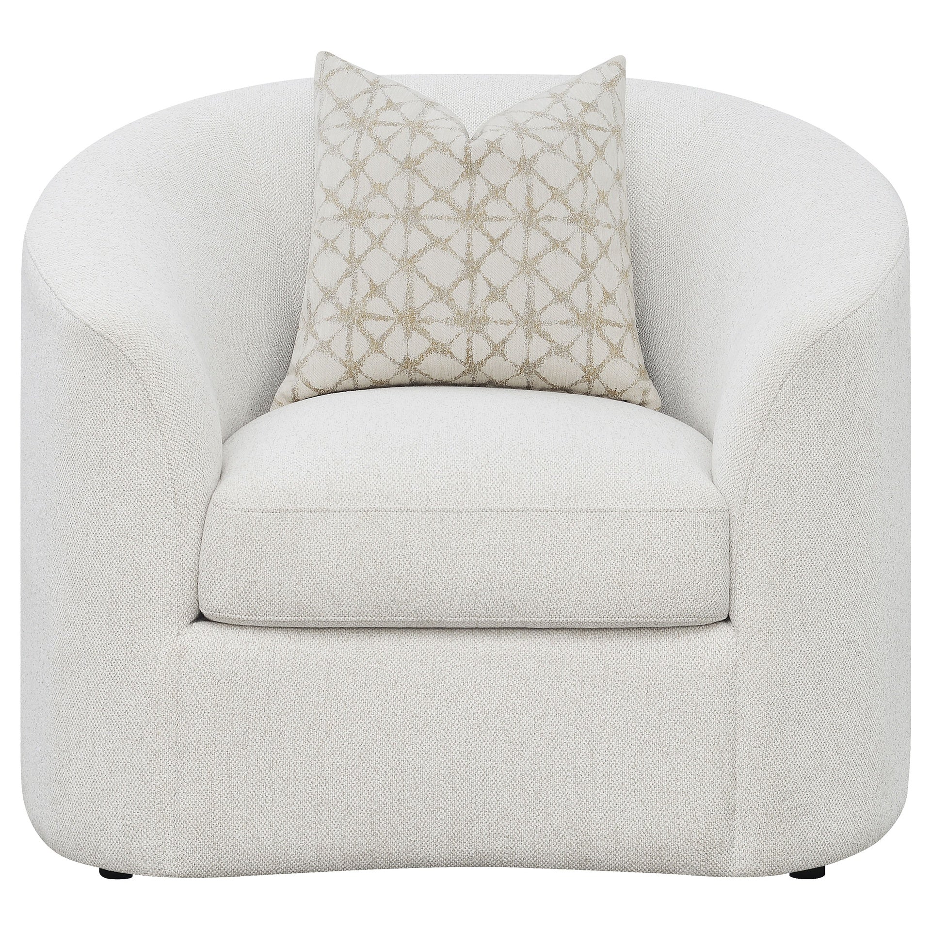 Rory Latte Sloped Arms Chair with Pillow