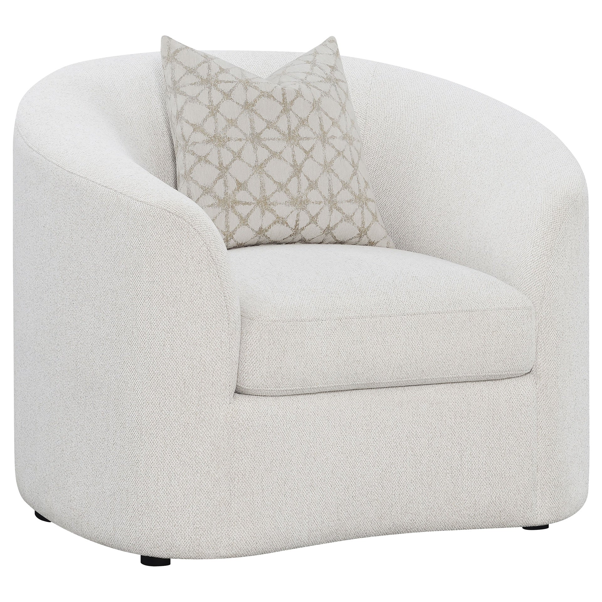 Rory Latte Sloped Arms Chair with Pillow