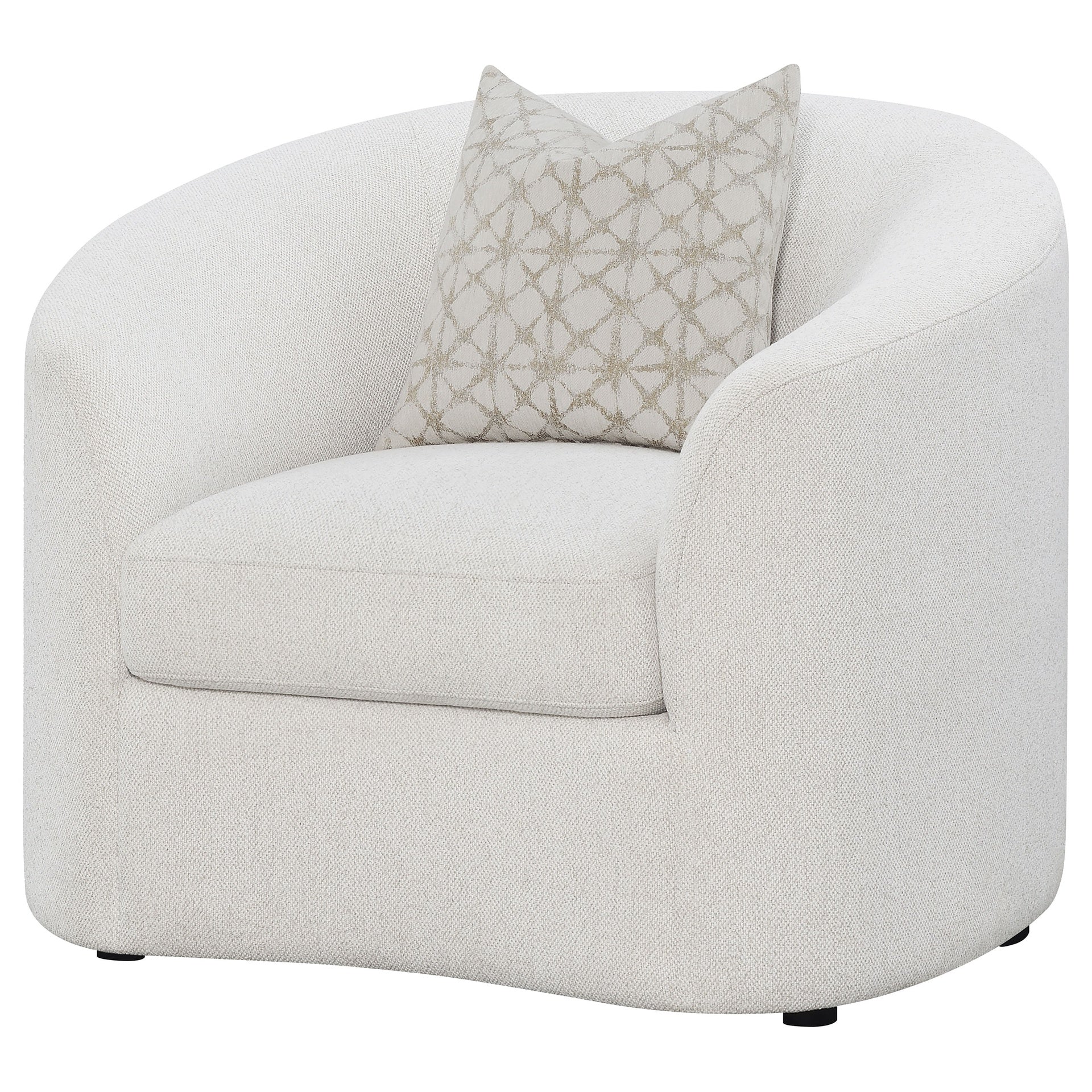 Rory Latte Sloped Arms Chair with Pillow
