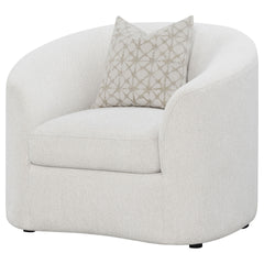 Rory Latte Sloped Arms Chair with Pillow