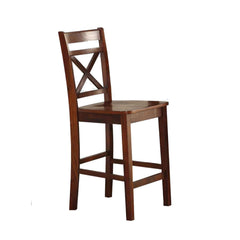 Cherry Cross Back Counter Height Chairs (Set of 2)