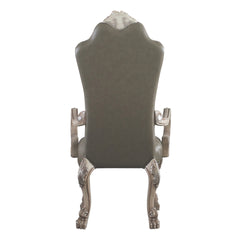 Grey and Vintage Bone White Arm Chairs (Set of 2)