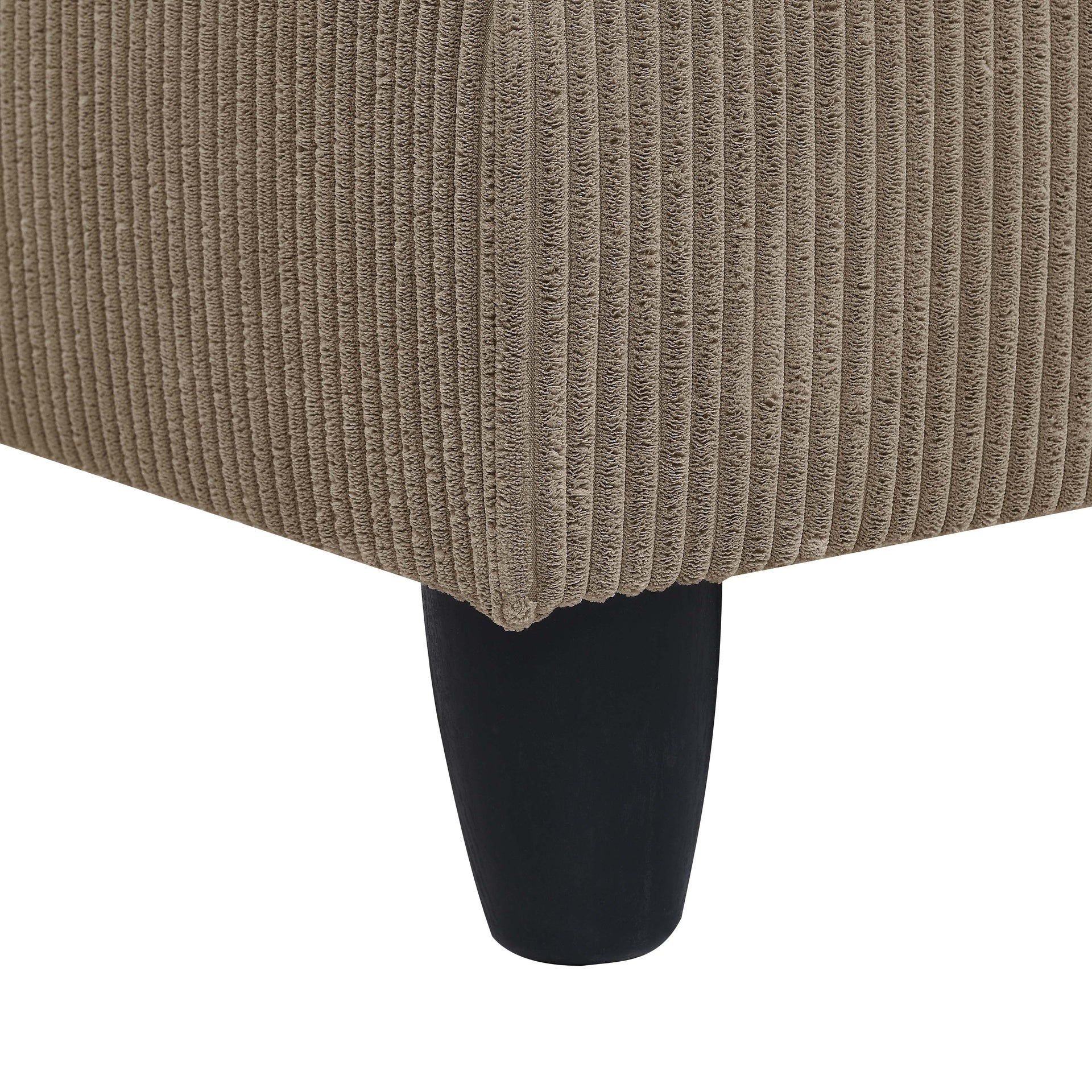 Savannah Modular Corduroy Sectional Sofa with Ottoman