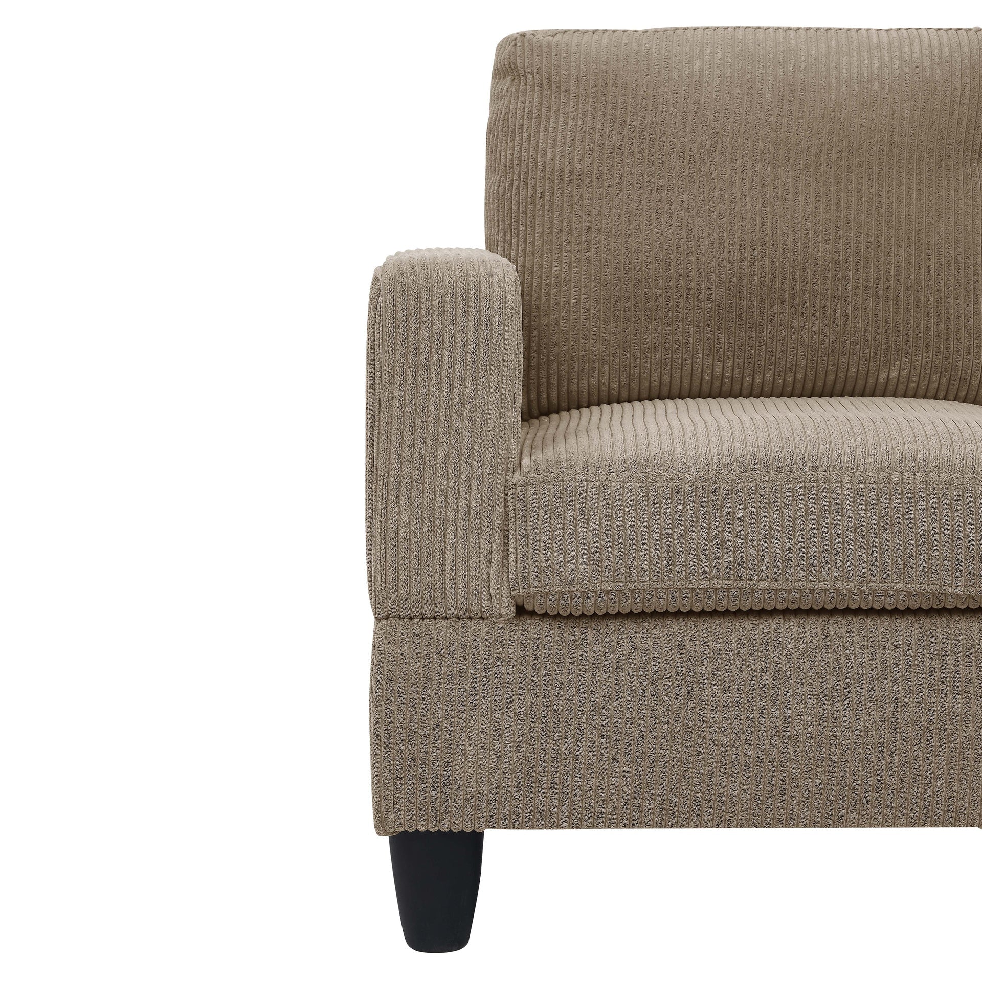 Savannah Modular Corduroy Sectional Sofa with Ottoman