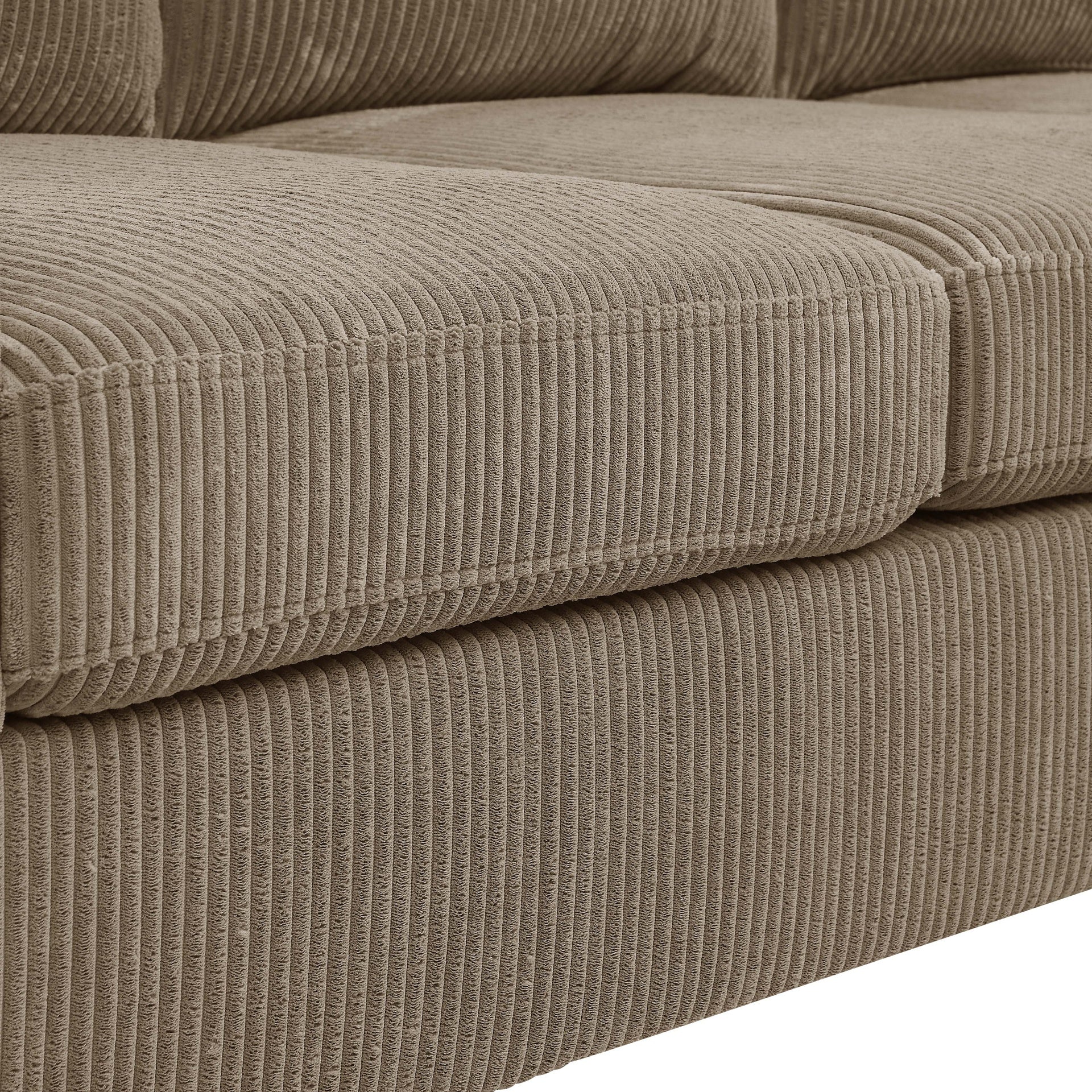 Savannah Modular Corduroy Sectional Sofa with Ottoman