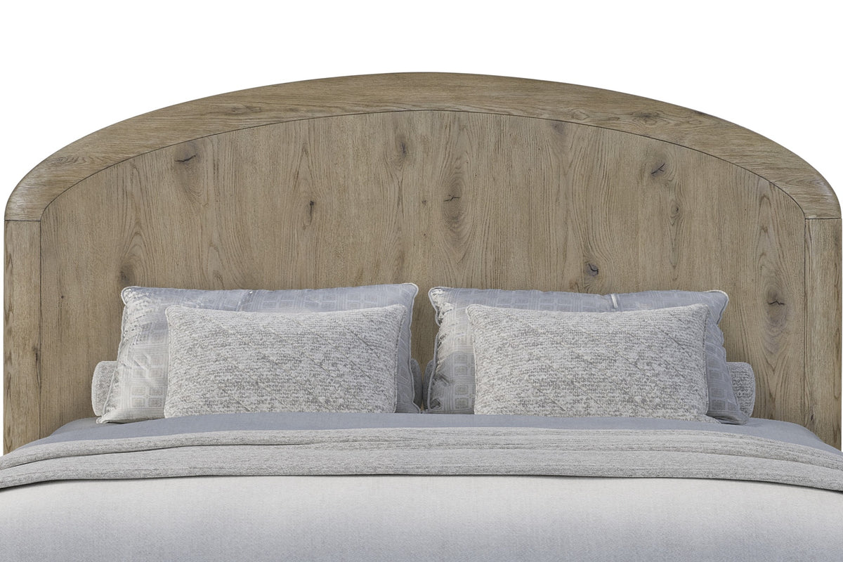 English Knotty Oak King Panel Bed