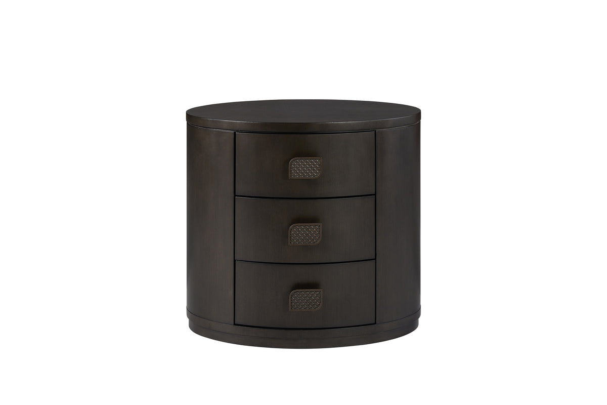 3 Drawer Oval Nightstand