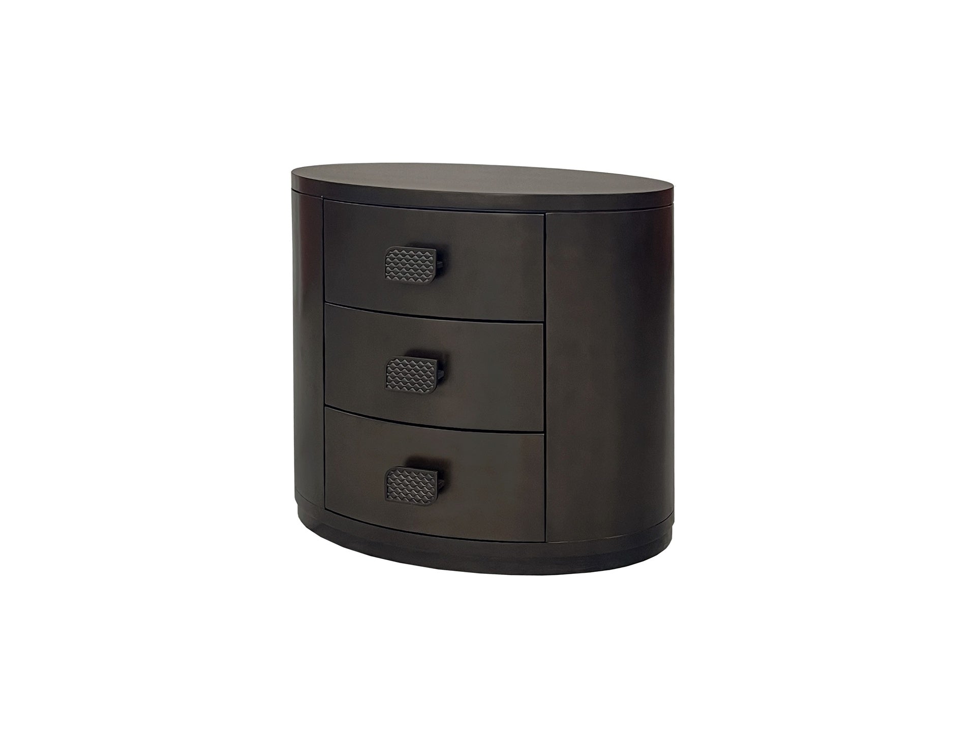 3 Drawer Oval Nightstand