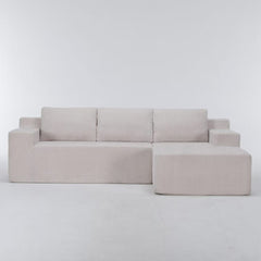 Corduroy Modular L Shaped Sectional Sofa,Luxury Floor Couch Set,Upholstered Indoor Furniture,Foam-Filled Compressed Sofa for Living Room,Bedroom,BEIGE