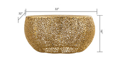 T3502-32 Round Aluminum Coffee Table in Gold  same as B009140726 (CA inventory)
