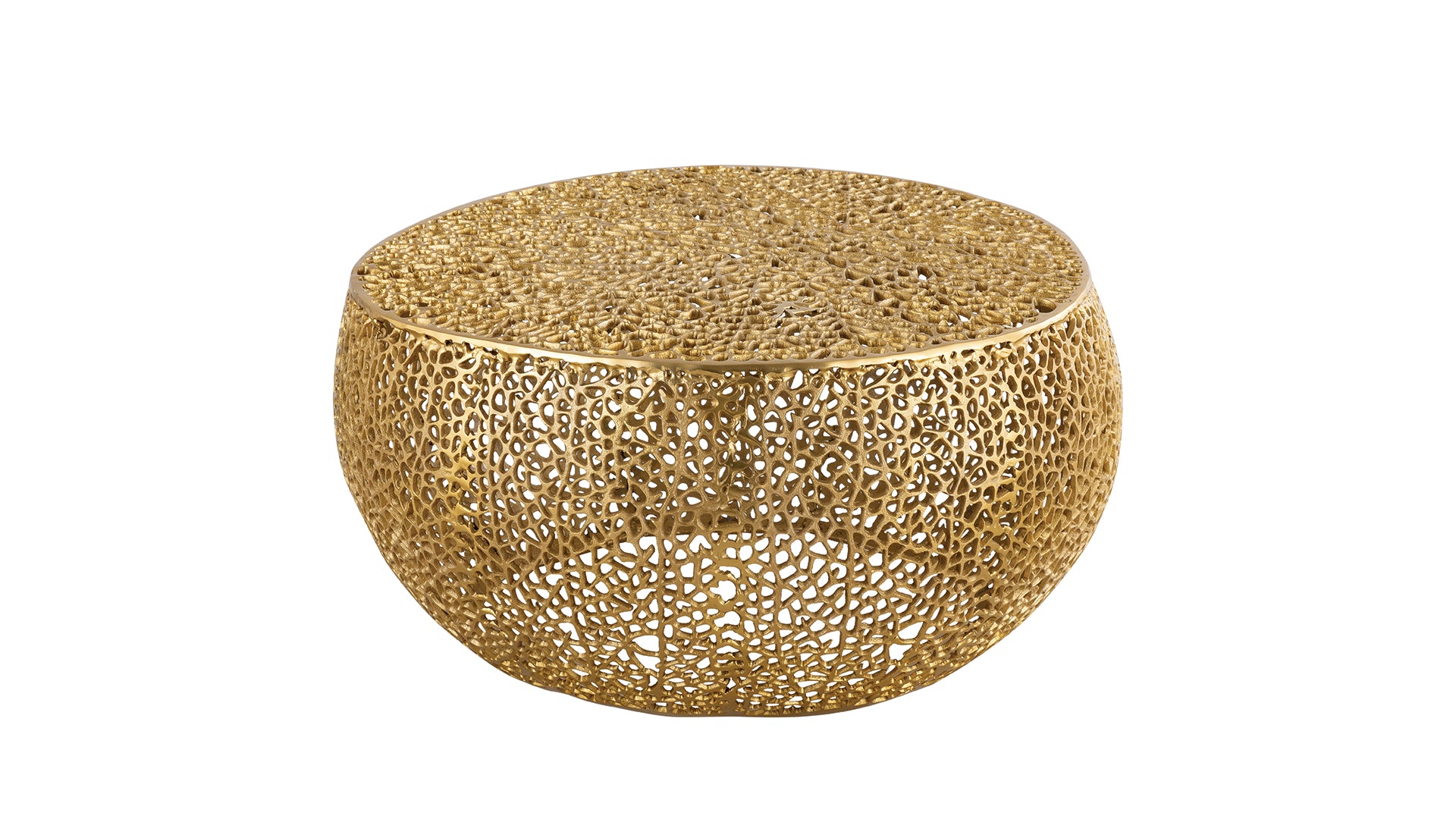 T3502-32 Round Aluminum Coffee Table in Gold  same as B009140726 (CA inventory)