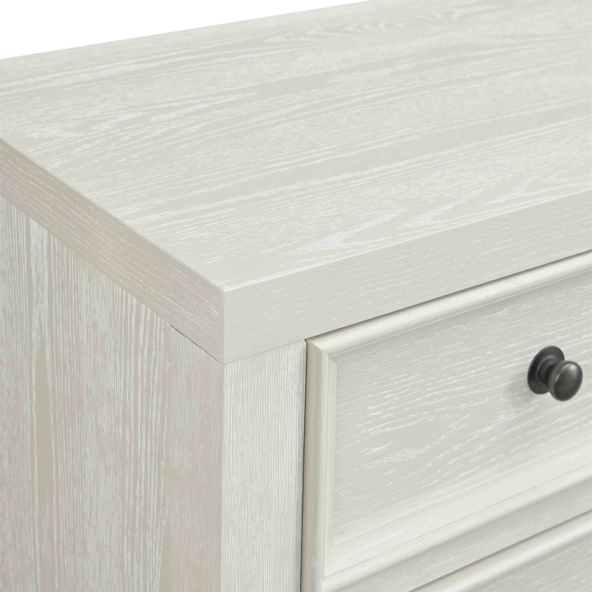 White 3-Drawer Nightstand