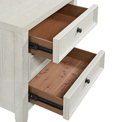 White 3-Drawer Nightstand