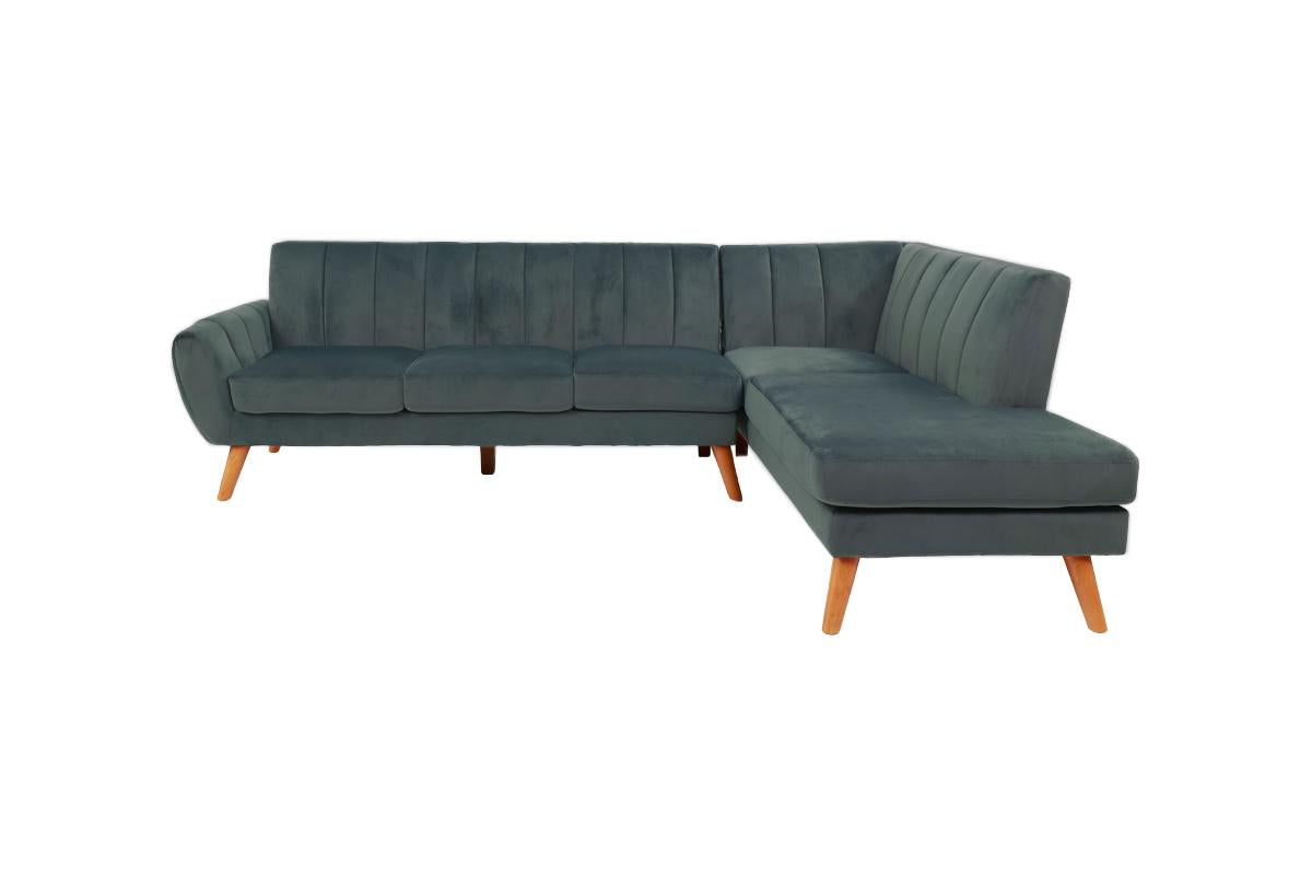 SECTIONAL - 2PC in Black Faux Leather