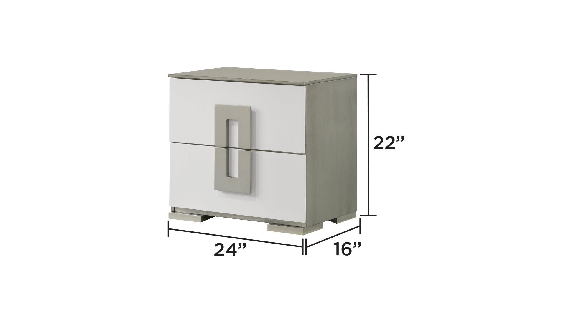 Olivia Contemporary Style 2-Drawer Night stand Made with Wood in White same asG150108652  (NJ inventory)