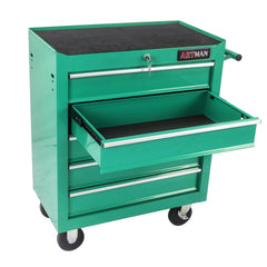 5 Drawer Tool Chest, Tool Storage Cabinet for Garage Storage with 4 Wheels and Locking System, GREEN
