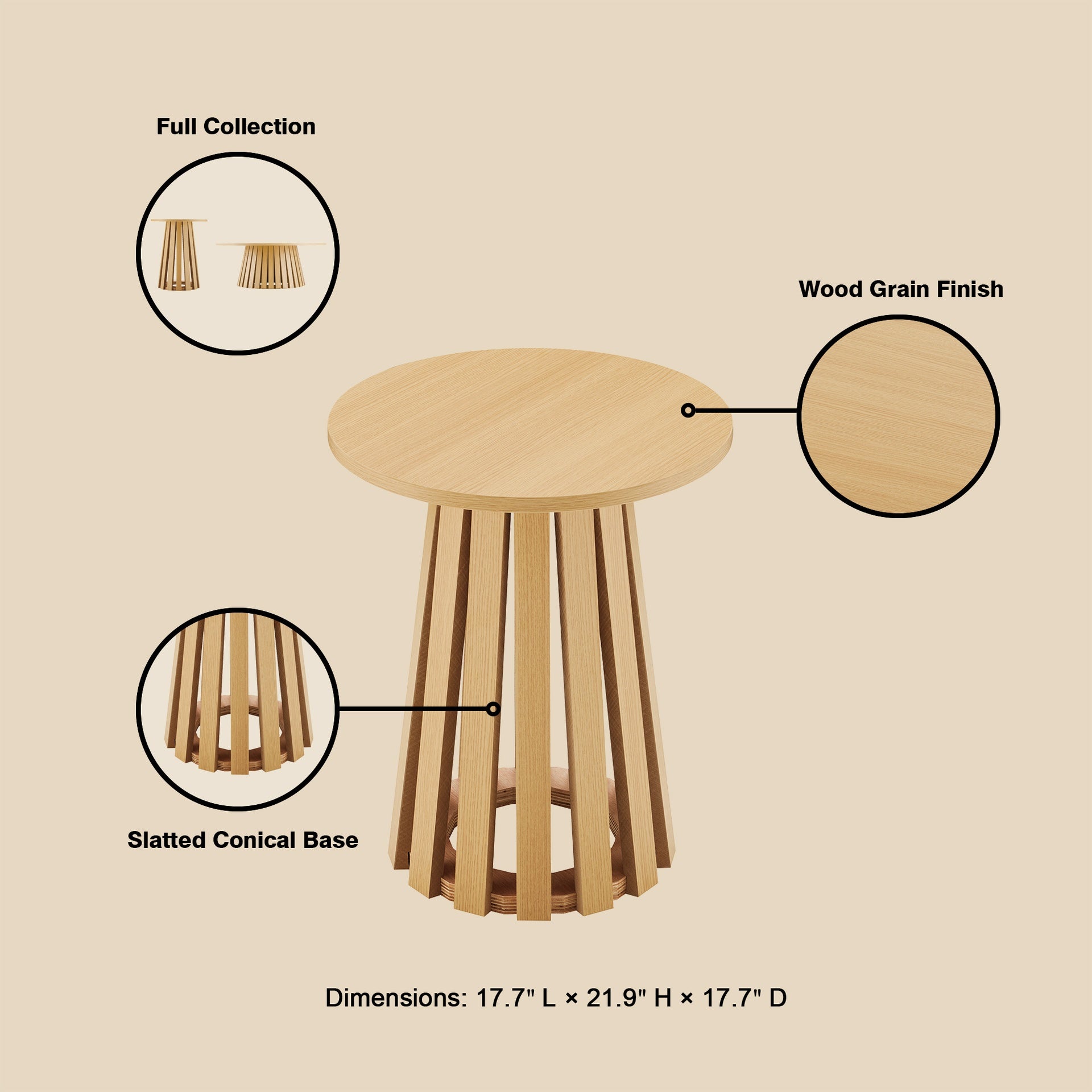 End Table in Light Oak