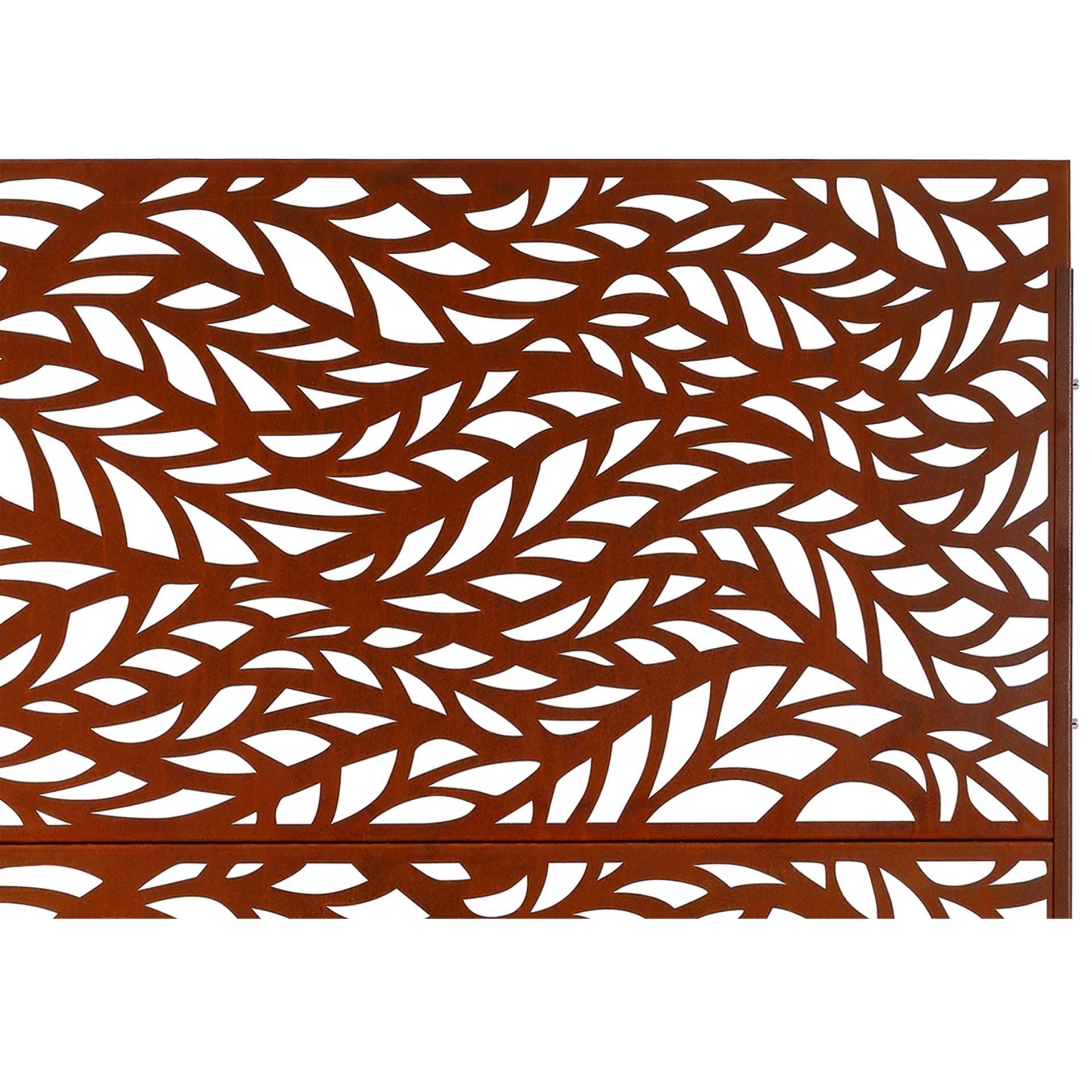 Outdoor & Indoor Privacy Screen Metal Privacy Screen 76" H×48" W, Freestanding Decorative Privacy Screen for Deck Balcony Patio, Privacy Fence Panels for Outside Lawn Garden PS110 RUSTY
