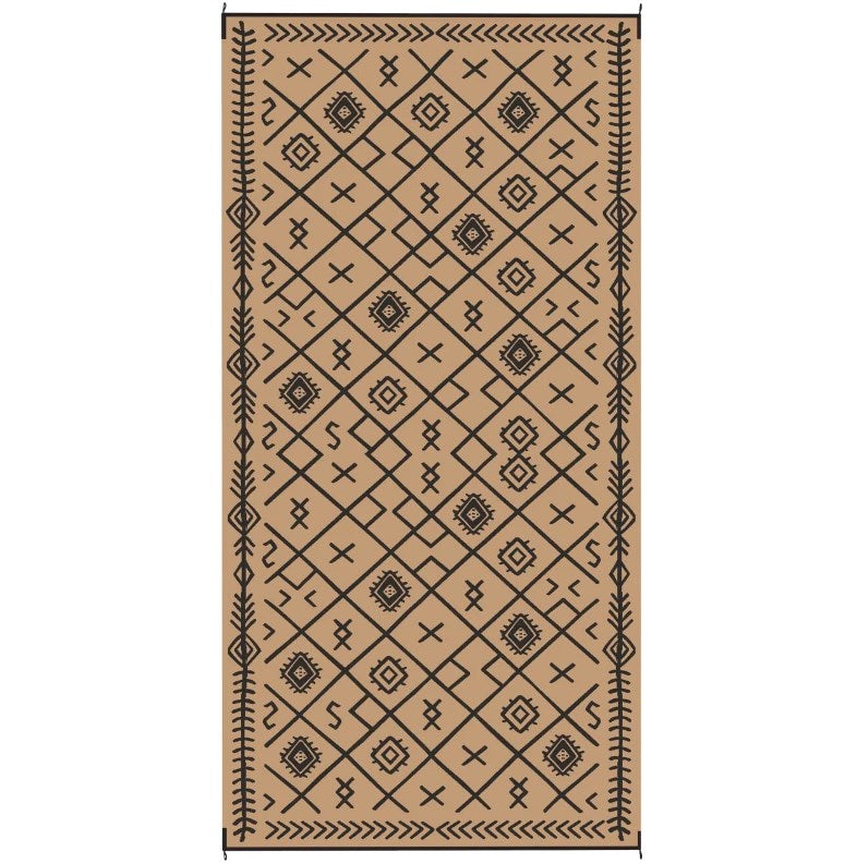 Easy to Maintain & Outdoor-Ready Patio Rug,Outdoor Rug,Reversible Outdoor Rug, Waterproof Plastic Straw with Carry Bag