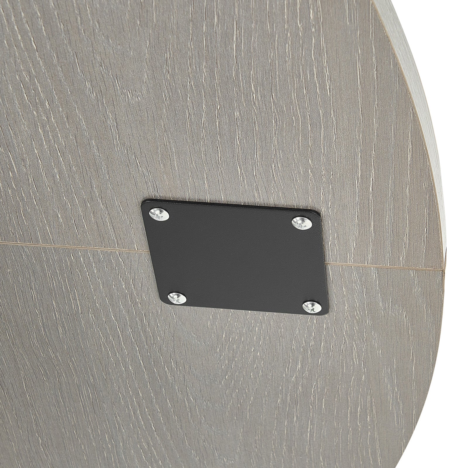 47 in Round Dining Table Wood Kitchen Table for 4-6 Person Grey (Only Table)
