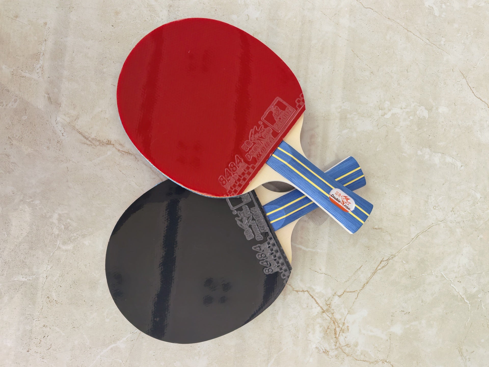 DOUBLE FISH Table Tennis Racket Set, With Two Rackets And Three Balls