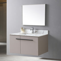 Montary 37inch bathroom vanity top stone carrara gold new style tops with rectangle undermount ceramic sink and single faucet hole