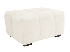 33 White Sofas White Chenille - Armless Seat and ottoman