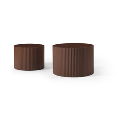 Nesting Table Set of 2, MDF Coffee Table set for Living Room/Leisure Area,Brown