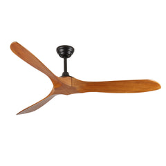 60 in. Indoor Farmhouse Black Wood Ceiling Fan with Remote Control for Living Room or Patio