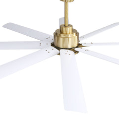 66 Inch Modern Smart Ceiling Fan With Dimmable Led Light 8 ABS Blades Remote Control Reversible DC Motor For Home Office
