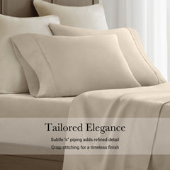 2-Piece King Sham Sateen Pillowcase Set,Linen
