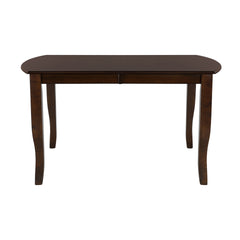 Dark Cherry Finish Simple Design 1pc Dining Table with Separate Extension Leaf Mango Veneer Wood Dining Furniture