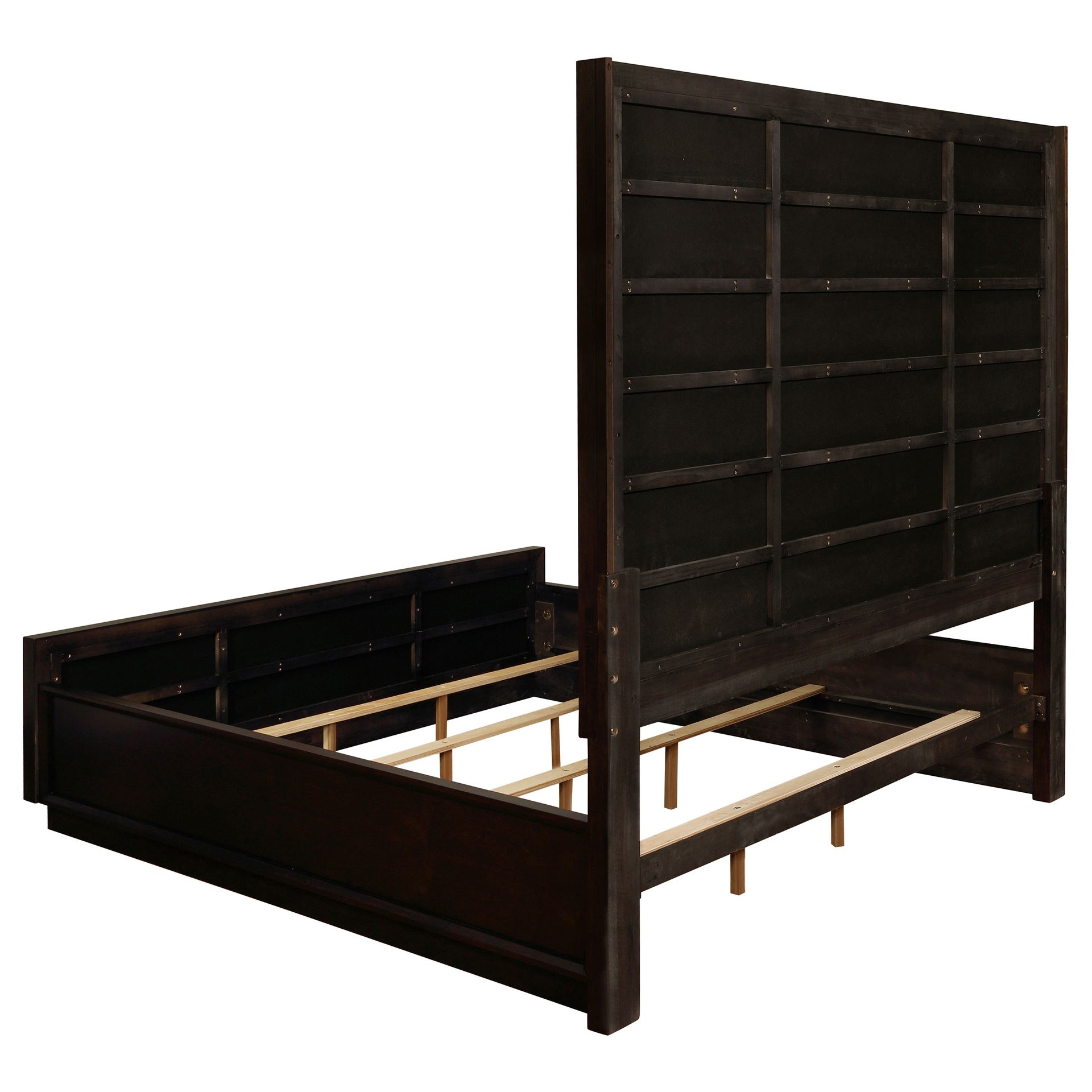 Drea Grey and Smoked Peppercorn Eastern King Panel Bed