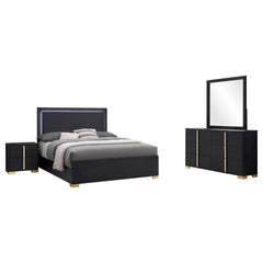 Medici Black 4-piece LED Full Bedroom Set