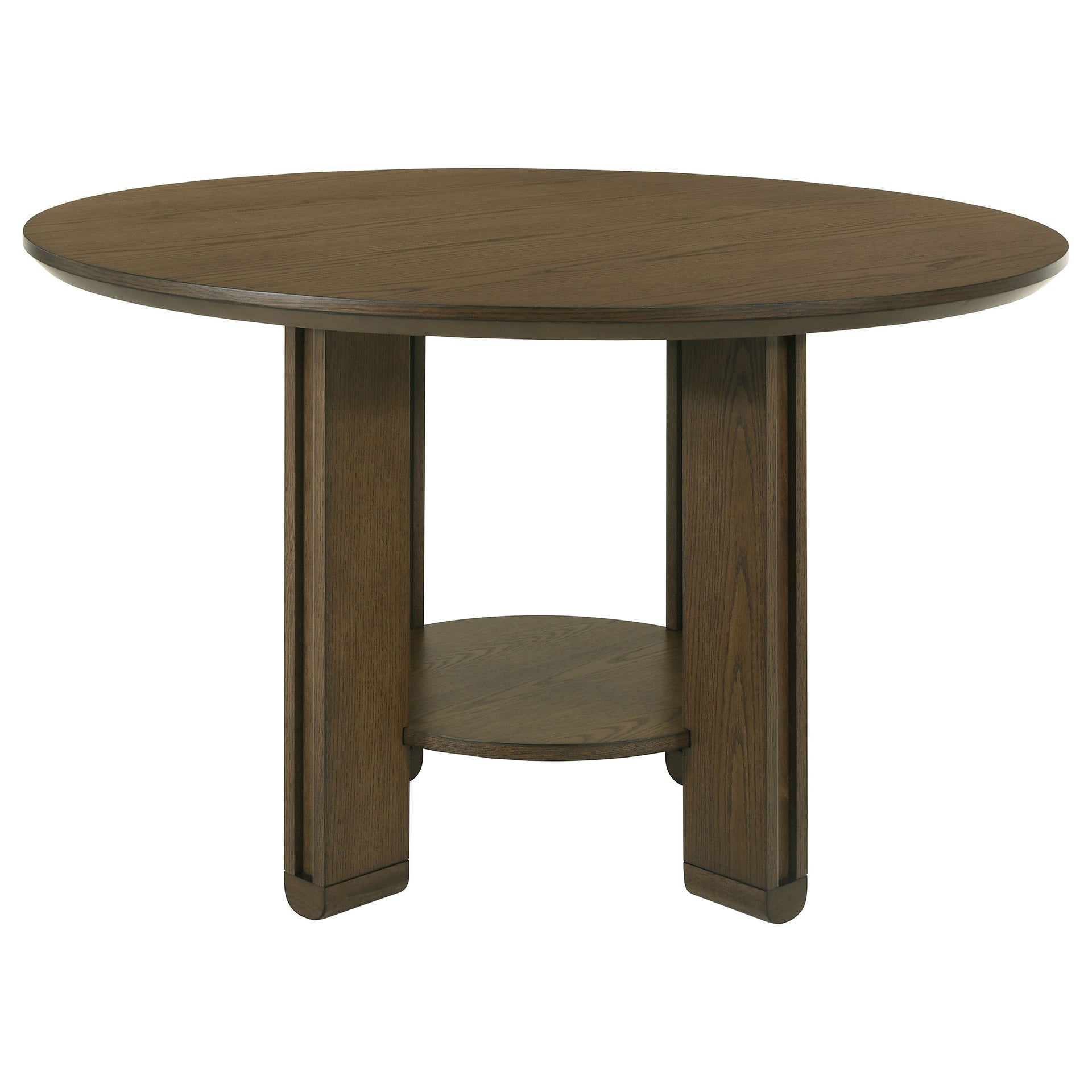 Crispin Brown 5-piece Round Wood Dining Room Table Set