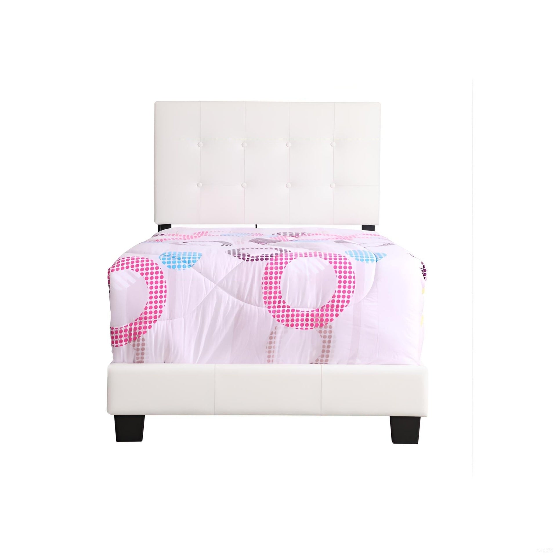 Caldwell G1305-TB-UP Twin Bed , WHITE
