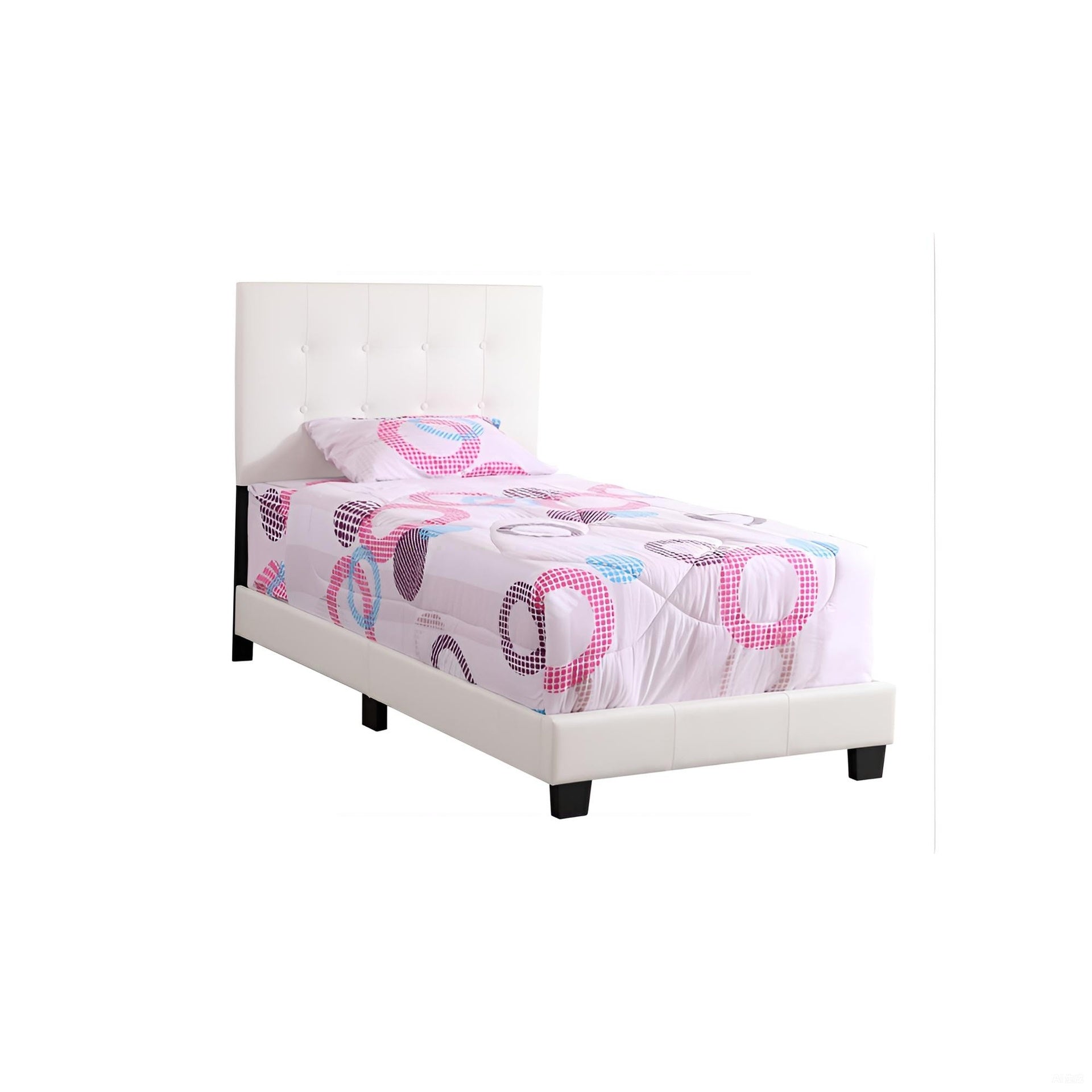 Caldwell G1305-TB-UP Twin Bed , WHITE