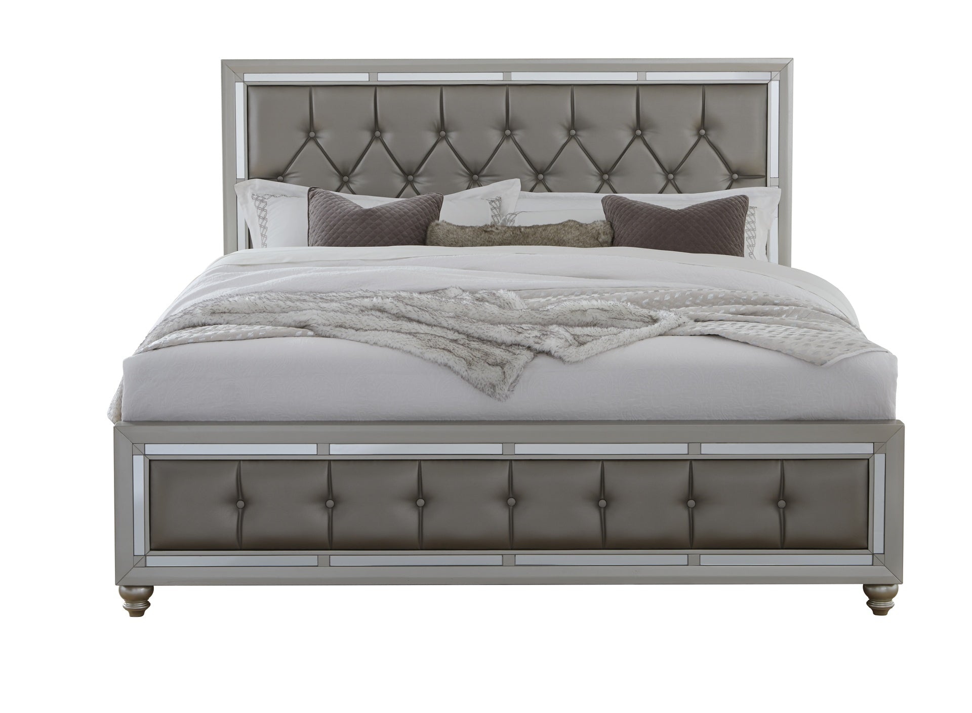 CHLOE GEMSTONE SILVER QUEEN BED