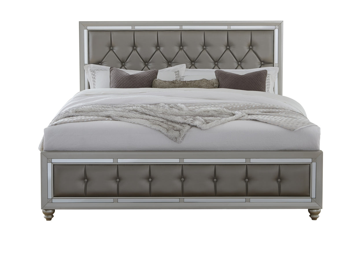 CHLOE GEMSTONE SILVER QUEEN BED