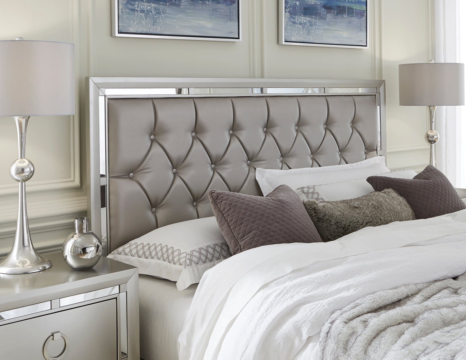 CHLOE GEMSTONE SILVER QUEEN BED