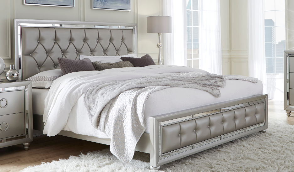 CHLOE GEMSTONE SILVER QUEEN BED
